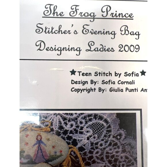 The Frog Prince Stitchers Evening Bag Counted Cross Stitch Pattern Material List - Picture 3 of 4